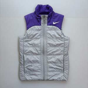 Nike Essential Filled Puffer Vest Women Small Purple Grey AQ3568-065 Gorpcore